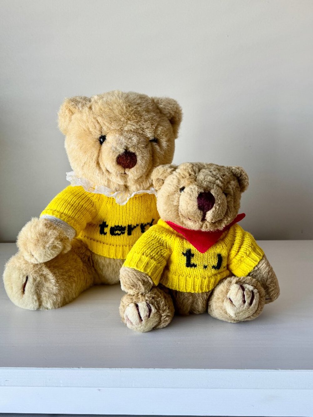 Vintage President's Choice TERRI + TJ 80s Teddy Bears Robert Chenaux 1987